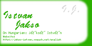 istvan jakso business card